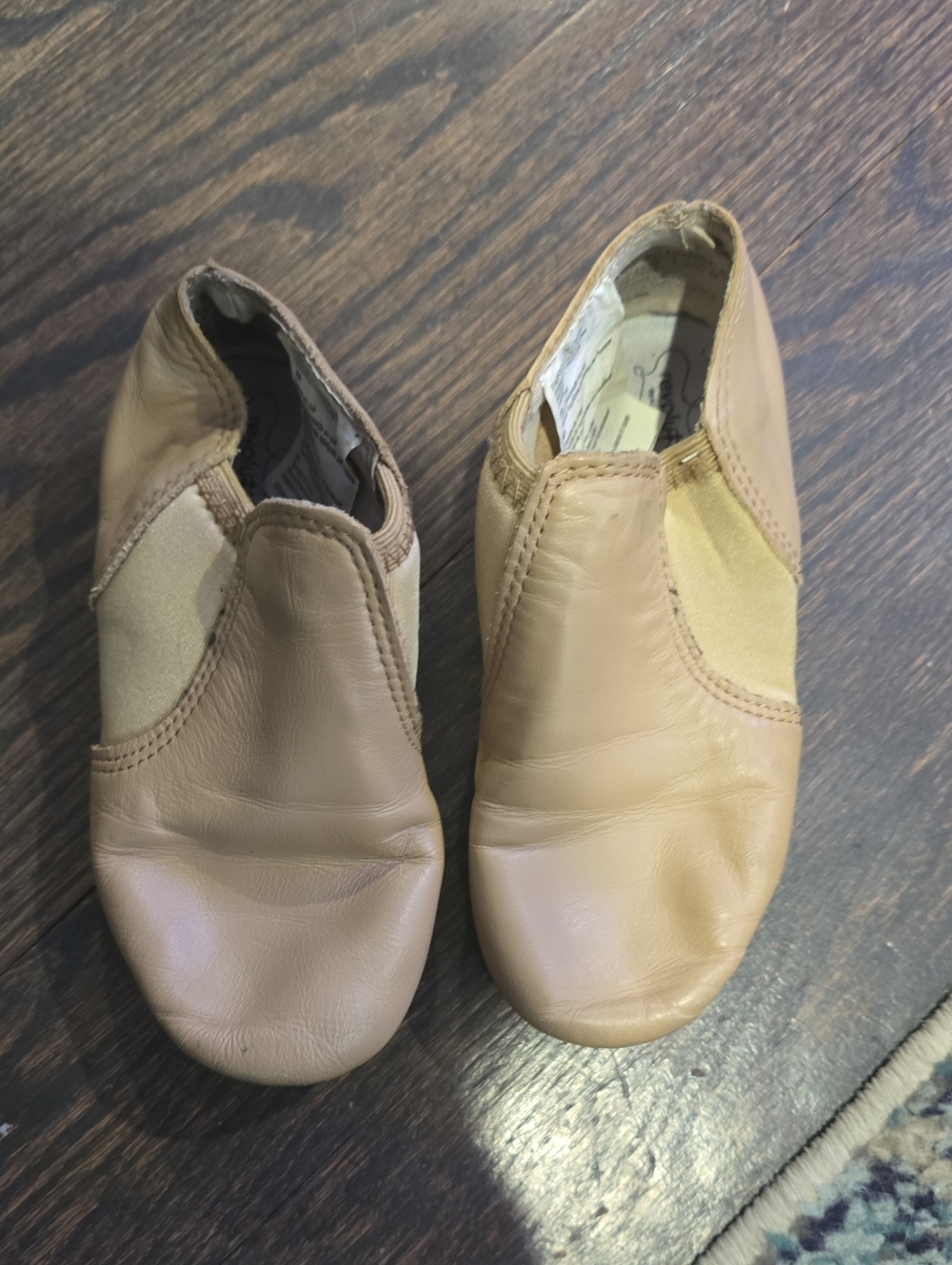 Toddler Slip-On Walker Shoes in Tan Leather
